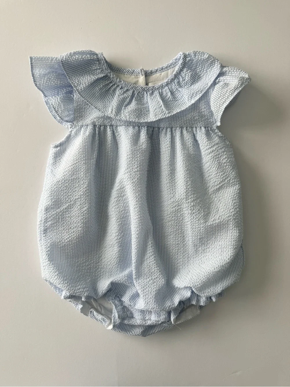 Cecil and Lou Seersucker Bubble Romper Size 2T